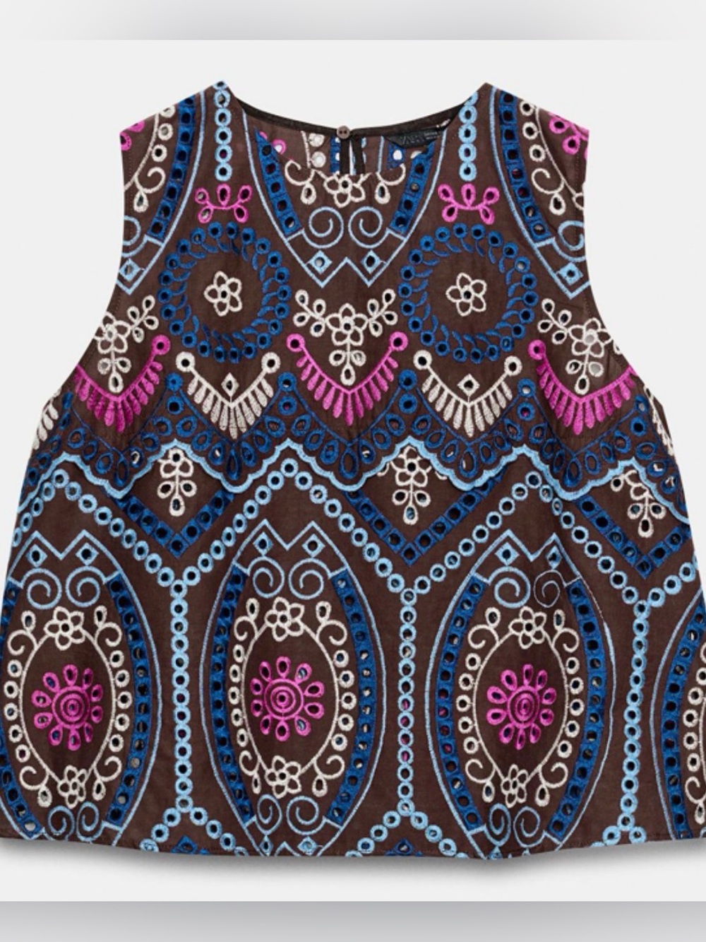 Zara embroidered top